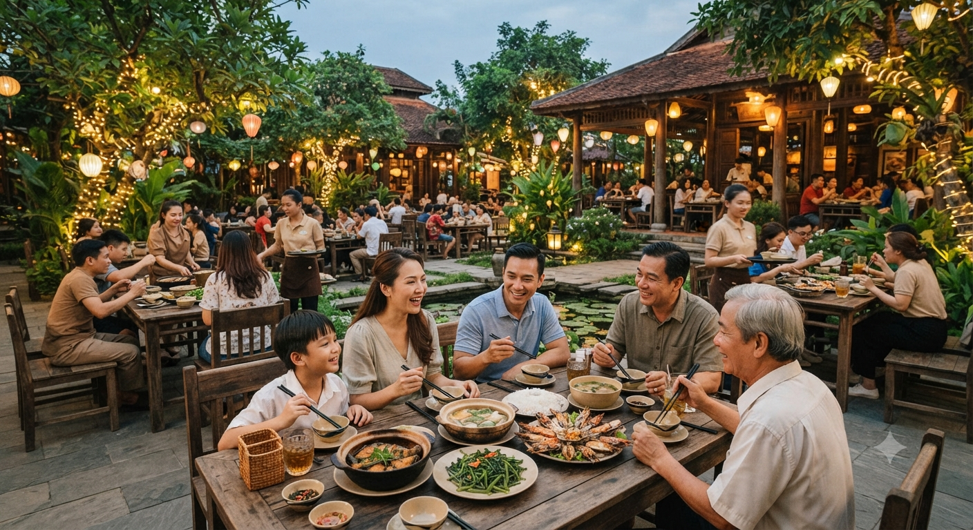 Tổng quan về trải nghiệm tại Vườn Ẩm Thực Hoàng Phố
